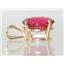 P004, Crimson Topaz 14k Gold Pendant
