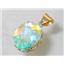 P068, Mercury Mist Topaz 14k Gold Pendant