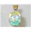 P068, Mercury Mist Topaz 14k Gold Pendant
