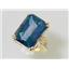 10K, 14K or 18K Gold Ladies Ring, Neptune Garden Topaz, R039