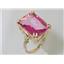 10K, 14K or 18K Gold Ladies Ring, Pure Pink Topaz, R039