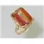 10K, 14K or 18K Gold Ladies Ring, Twilight Fire Topaz, R039