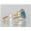 10K, 14K or 18K Gold Ladies Ring, Concave Cut London Blue Topaz, R055