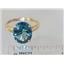 10K, 14K or 18K Gold Ladies Ring, Concave Cut London Blue Topaz, R055