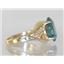 10K, 14K or 18K Gold Ladies Ring, Concave London Blue Topaz, R057
