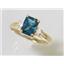 10K, 14K or 18K Gold Ladies Ring, London Blue Topaz, R171