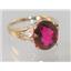 10K, 14K or 18K Gold Ladies Ring, Crimson Fire Topaz, R139