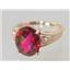 10K, 14K or 18K Gold Ladies Ring, Crimson Fire Topaz, R139