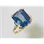 10K, 14K or 18K Gold Ladies Ring, Neptune Garden Topaz, R188