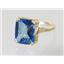 10K, 14K or 18K Gold Ladies Ring, Neptune Garden Topaz, R188