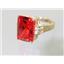 10K, 14K or 18K Gold Ladies Ring, Created Padparadscha Sapphire, R201