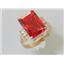 10K, 14K or 18K Gold Ladies Ring, Created Padparadscha Sapphire, R201