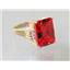 10K, 14K or 18K Gold Ladies Ring, Created Padparadscha Sapphire, R201