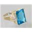 10K, 14K or 18K Gold Ladies Ring, Swiss Blue Topaz, R201