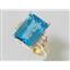 10K, 14K or 18K Gold Ladies Ring, Swiss Blue Topaz, R201