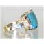 10K, 14K or 18K Gold Ladies Ring, Swiss Blue Topaz, R201
