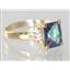 10K, 14K or 18K Gold Ladies Ring, Mystic Fire Topaz, R221