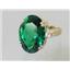 10K, 14K or 18K Gold Ladies Ring, Russian Nanocrystal Emerald, R269
