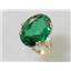 10K, 14K or 18K Gold Ladies Ring, Russian Nanocrystal Emerald, R269