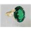 10K, 14K or 18K Gold Ladies Ring, Russian Nanocrystal Emerald, R269