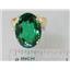 10K, 14K or 18K Gold Ladies Ring, Russian Nanocrystal Emerald, R269