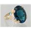 10K, 14K or 18K Gold Ladies Ring, London Blue Topaz, R269