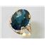 10K, 14K or 18K Gold Ladies Ring, London Blue Topaz, R269