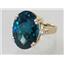 10K, 14K or 18K Gold Ladies Ring, London Blue Topaz, R269