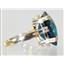 10K, 14K or 18K Gold Ladies Ring, London Blue Topaz, R269