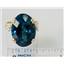 10K, 14K or 18K Gold Ladies Ring, London Blue Topaz, R269