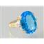 10K, 14K or 18K Gold Ladies Ring, Swiss Blue Topaz, R269