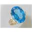 10K, 14K or 18K Gold Ladies Ring, Swiss Blue Topaz, R269