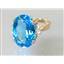 10K, 14K or 18K Gold Ladies Ring, Swiss Blue Topaz, R269