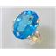10K, 14K or 18K Gold Ladies Ring, Swiss Blue Topaz, R269