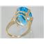 10K, 14K or 18K Gold Ladies Ring, Swiss Blue Topaz, R269