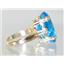 10K, 14K or 18K Gold Ladies Ring, Swiss Blue Topaz, R269