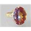 10K, 14K or 18K Gold Ladies Ring, Twilight Fire Topaz, R269