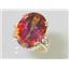 10K, 14K or 18K Gold Ladies Ring, Twilight Fire Topaz, R269