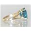 10K, 14K or 18K Gold Ladies Ring, Concave Cut London Blue Topaz, R132