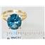 10K, 14K or 18K Gold Ladies Ring, Concave Cut London Blue Topaz, R132