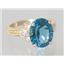 10K, 14K or 18K Gold Ladies Ring, Concave Cut London Blue Topaz, R136