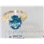 10K, 14K or 18K Gold Ladies Ring, Concave Cut London Blue Topaz, R136