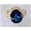 10K, 14K or 18K Gold Ladies Ring, London Blue Topaz, R114
