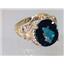 10K, 14K or 18K Gold Ladies Ring, London Blue Topaz, R114
