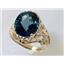 10K, 14K or 18K Gold Ladies Ring, London Blue Topaz, R114