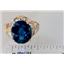 10K, 14K or 18K Gold Ladies Ring, London Blue Topaz, R114