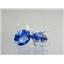925 Sterling Silver Earrings, Created Blue Sapphire, SE207