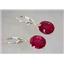 925 Sterling Silver Earrings, Created Ruby, SE207