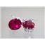 925 Sterling Silver Earrings, Created Ruby, SE207