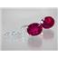 925 Sterling Silver Earrings, Created Ruby, SE207